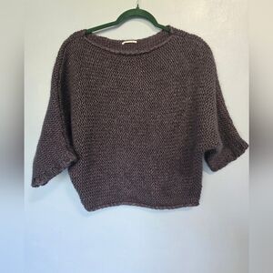 Chattawak Chunky Boxy Mohair Blend Sweater Top T1 Small Grey